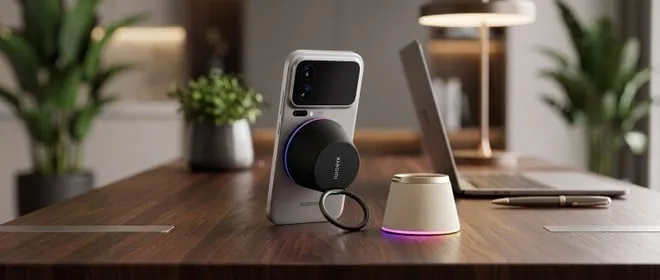 Xiaomi lança alto-falante magnético e portátil que pode servir como base para o seu celular
