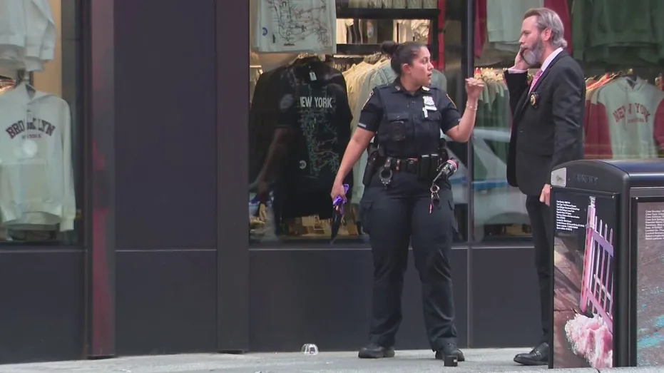 Knife-wielding woman accused of stabbing 2 in Times Square before being shot by police