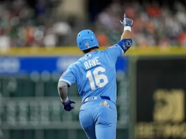Rave and Massey homer as Royals beat Astros 5-2, dropping Houston into first-place tie with Texas