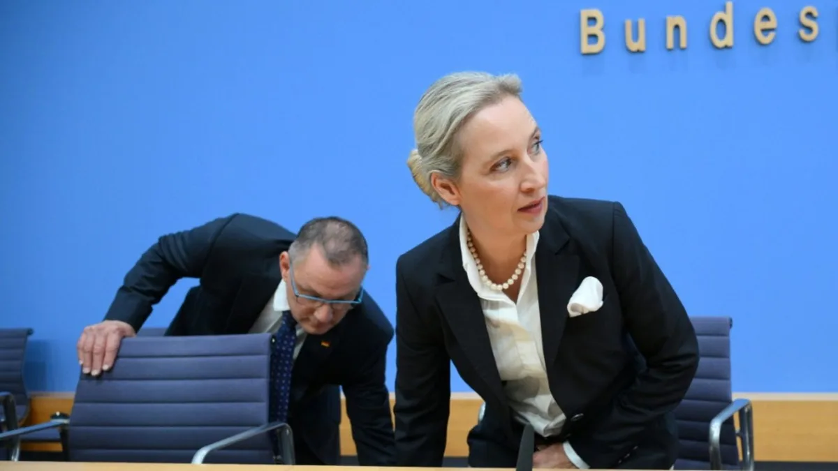 Weidel sieht AfD als Nachfolgerin der Volkspartei CDU
