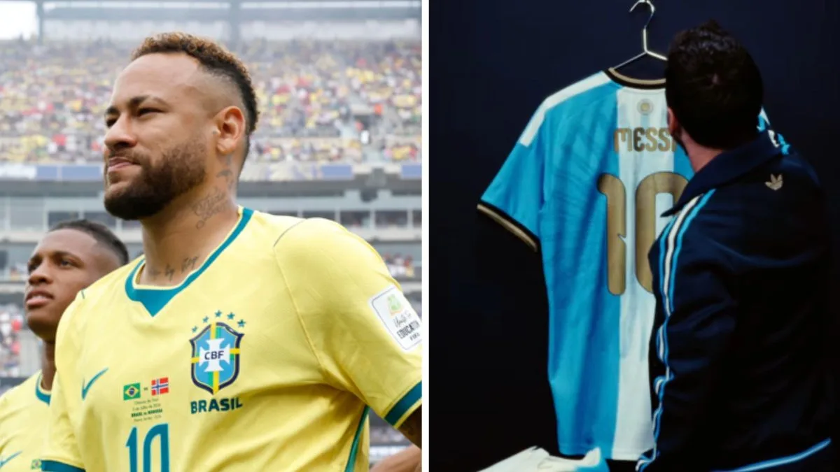 Neymar ‘aplaude’ camisa histórica da despedida de Messi na Seleção Argentina: ‘Para toda a vida’