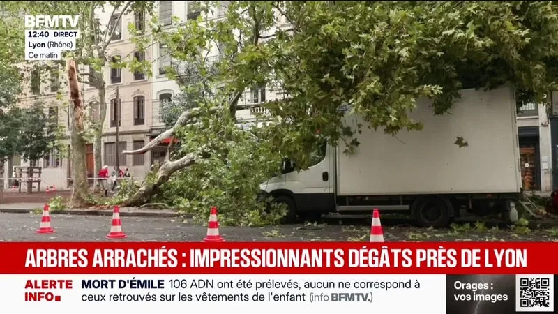 De violents orages ont touché Lyon et sa région