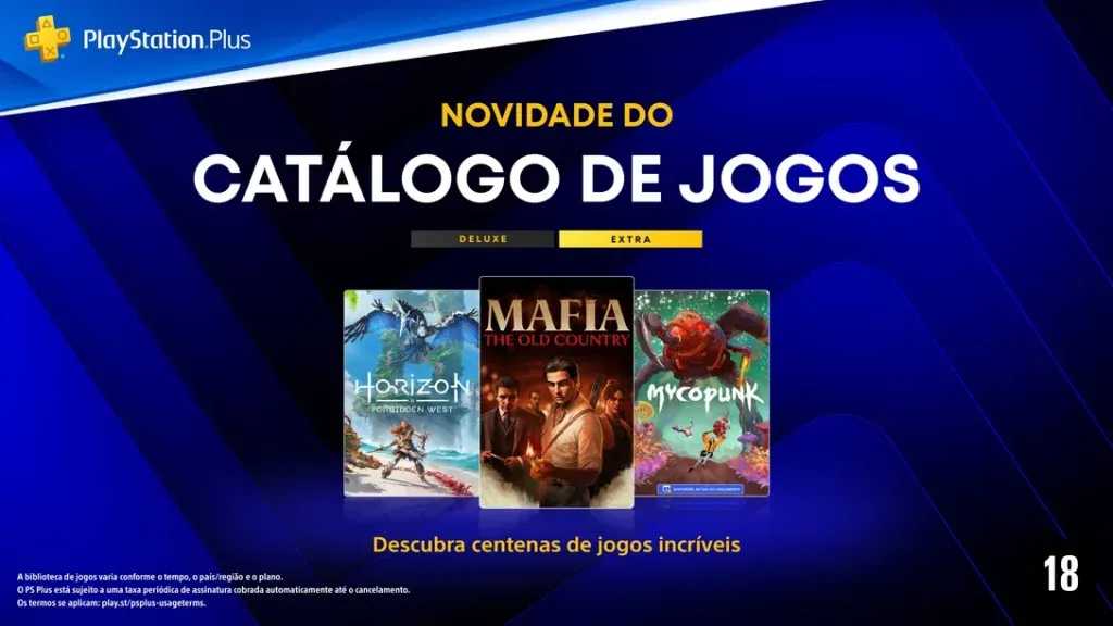Sony anuncia novidades do mês para o catálogo de jogos do PlayStation Plus