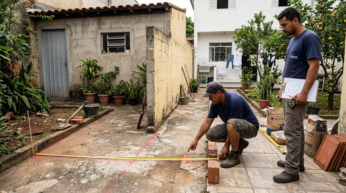 Morador vai construir churrasqueira e descobre que parede da garagem vizinha ultrapassa a linha registrada do terreno, vizinho alega que obra foi feita de boa-fé