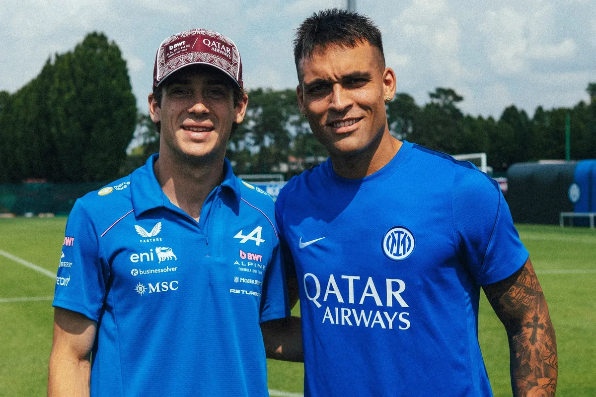 Franco Colapinto visitó a Lautaro Martínez en Italia antes del Gran Premio de Fórmula 1 en Monza