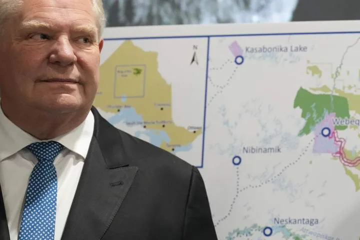 Ford government celebrates construction work on northern Ontario mining roads