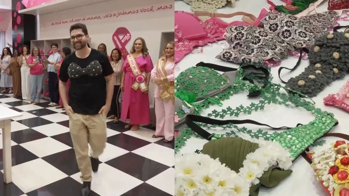 Estudantes de Medicina desfilam com sutiãs decorados para conscientizar sobre câncer de mama em Teresina