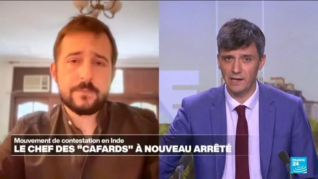 Contestations en Inde : le chef des "cafards" à nouveau arrêté à New Delhi