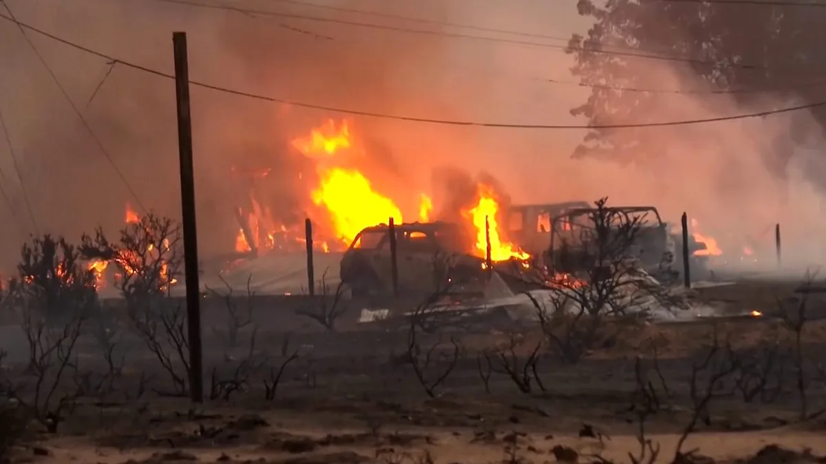 Waldbrand in Nevada: - Feuerwalze 50 Kilometer vor Reno