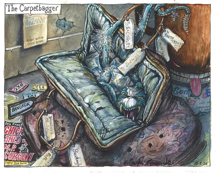 Martin Rowson on Nigel Farage and the Clacton byelection – cartoon