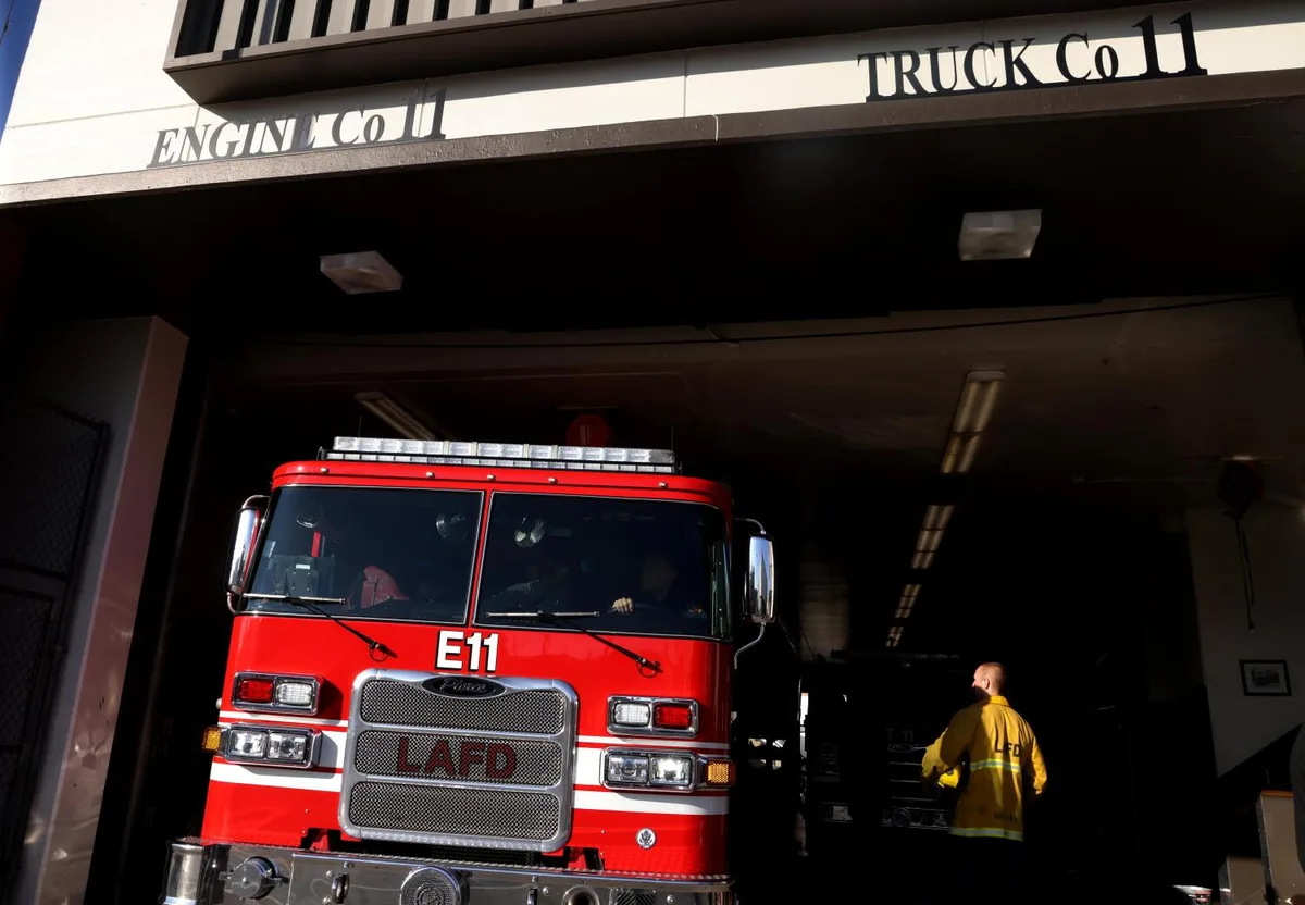 Motorcyclist who lost leg wins $28-million verdict after suing over L.A. firetruck crash
