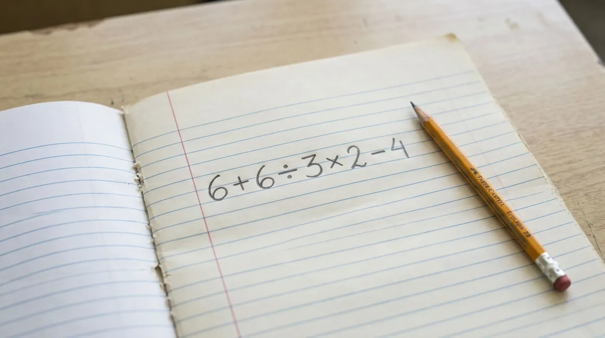Você consegue resolver 6 + 6 ÷ 3 × 2 − 4 sem usar calculadora? O resultado não é o que parece