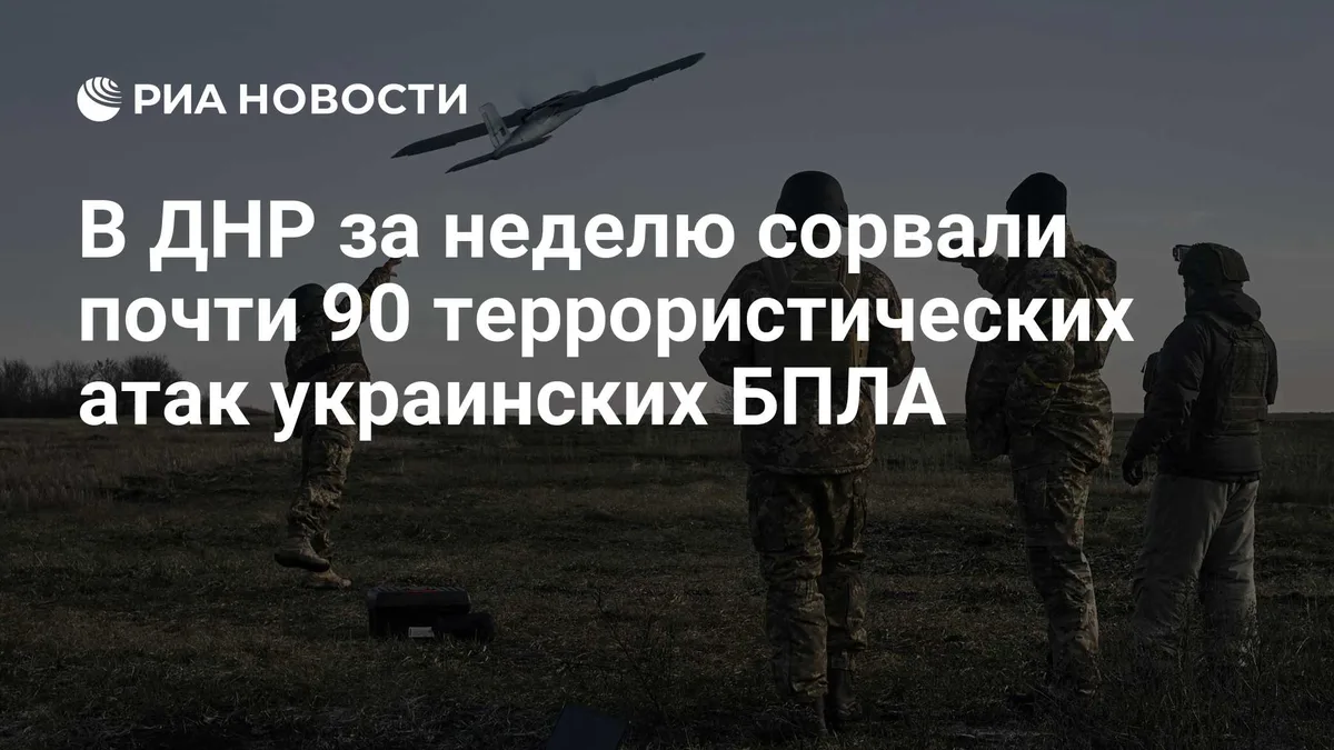 В ДНР за неделю сорвали почти 90 террористических атак украинских БПЛА