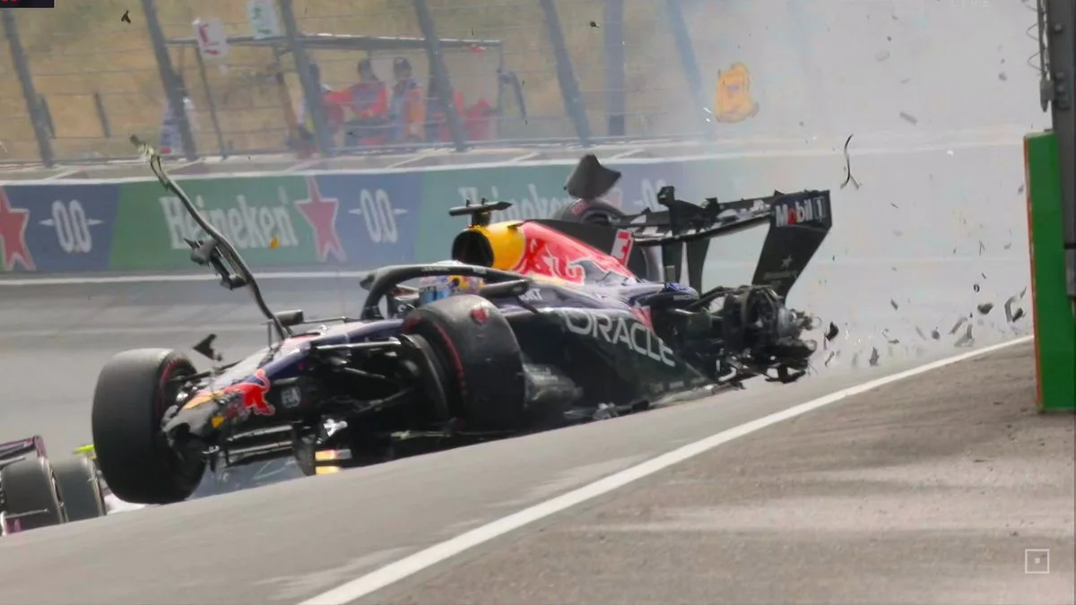El impactante choque de Max Verstappen en el GP de Países Bajos: eliminación de la carrera y bandera roja