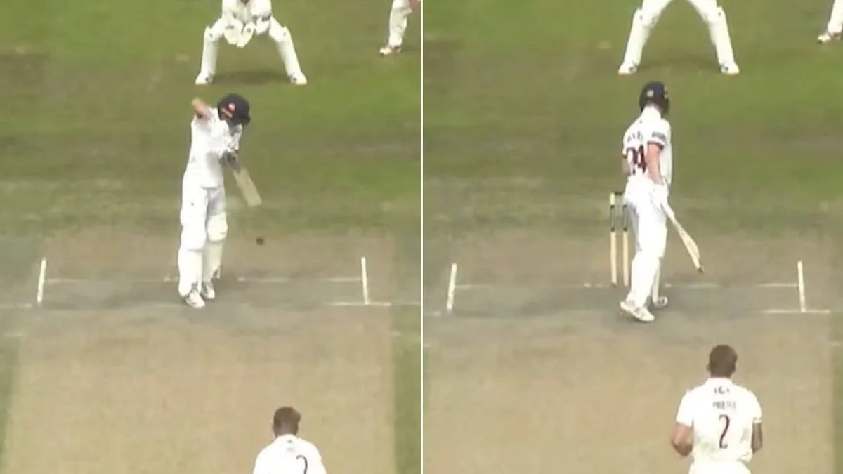 'One tip one hand': English batter out in bizarre fashion in County match - Watch