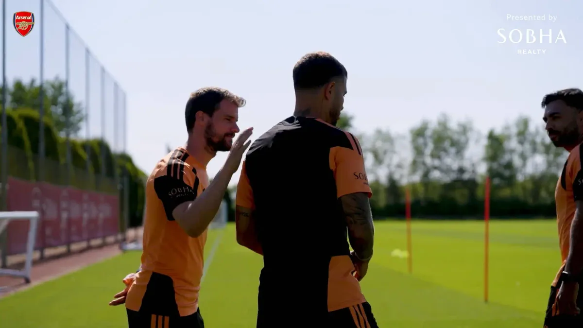 Confira imagens do primeiro treino de Bruno Guimaraes pelo Arsenal