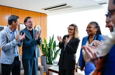 Leonardo DiCaprio se reúne com Janja em Brasília para encontro sobre clima e preservação ambiental