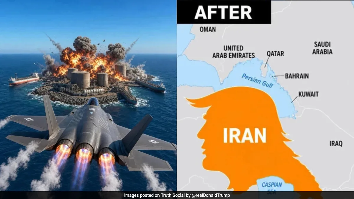 Trump Puts His Face On Iran Map In Latest AI-Powered Online Attack On Tehran