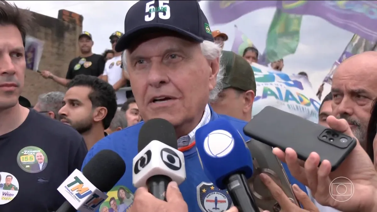 Ronaldo Caiado, candidato do PSD à Presidência, faz campanha em Goiás