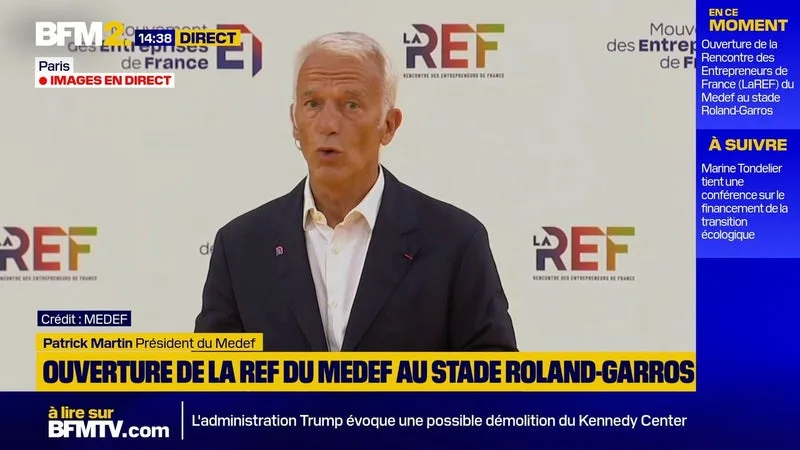 Patrick Martin, président du Medef: "80% de nos concitoyens pensent que leurs enfants vivront moins bien qu'eux"