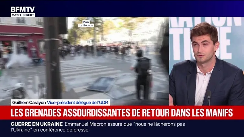 Mobilisation du 17 octobre: "À cause de ce gouvernement et de ce président de la République, on a atteint un niveau de tensions et de violences qui est inimaginable", assure Guilhem Carayon, vice-président délégué de l'UDR