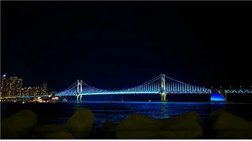 부산 광안·남항대교, 유엔위크·세계 해사의 날 푸른빛 점등