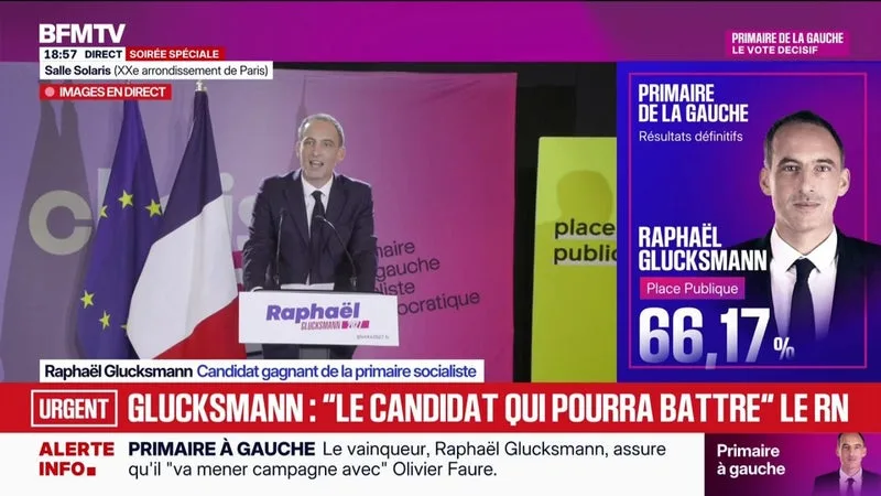 Victoire de Raphaël Glucksmann à la primaire sociale-démocrate: "Notre véritable adversaire, c'est l'extrême droite", déclare le vainqueur