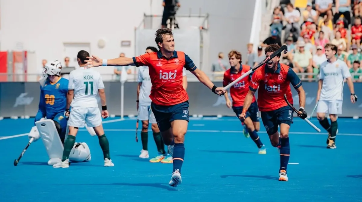 España inicia con una victoria ante Sudáfrica el Mundial masculino de hockey hierba