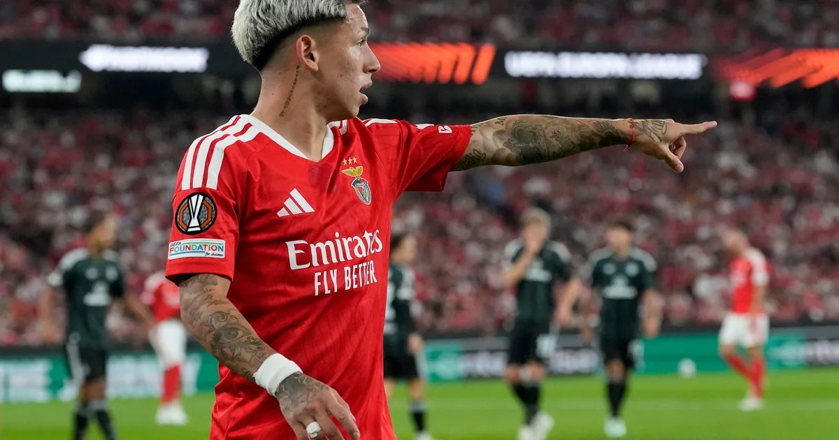 Video: doblete de asistencias de Prestianni para el Benfica en la Europa League