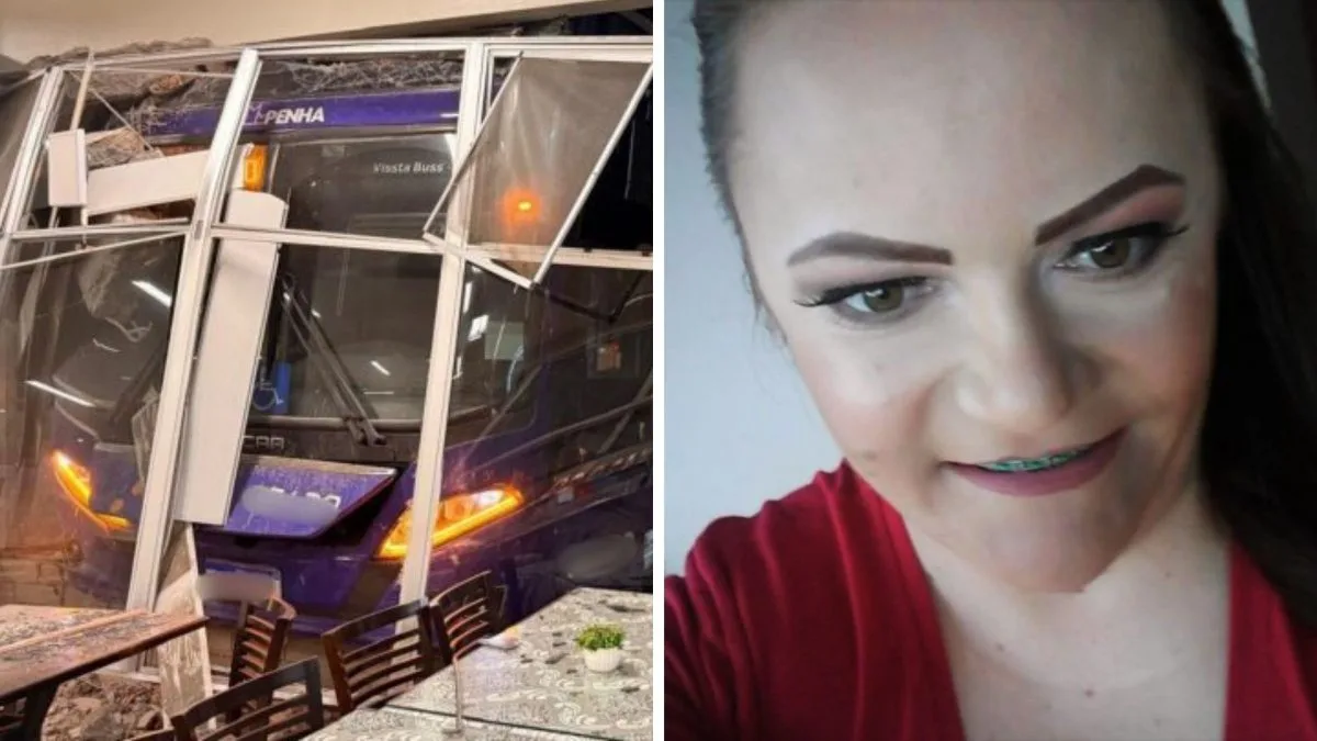 Motorista estava ao celular quando ônibus avançou e matou mulher prensada contra mureta em restaurante de SC; investigação é concluída e homem é indiciado