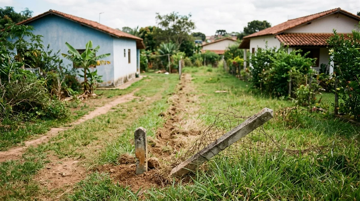 Proprietário passa fim de semana fora, ao voltar, descobre que vizinho retirou cerca e marco que separavam os terrenos sem avisar e exige nova demarcação e que o vizinho pague sozinho pela nova cerca
