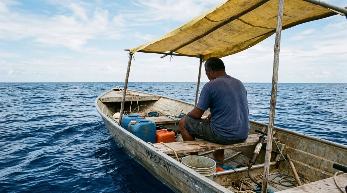 Depois que o barco ficou sem combustível em uma região isolada do Pacífico, um pescador permaneceu 106 dias à deriva sem motor ou navegação, sobrevivendo com peixes e água da chuva enquanto as correntes o carregavam para longe de casa