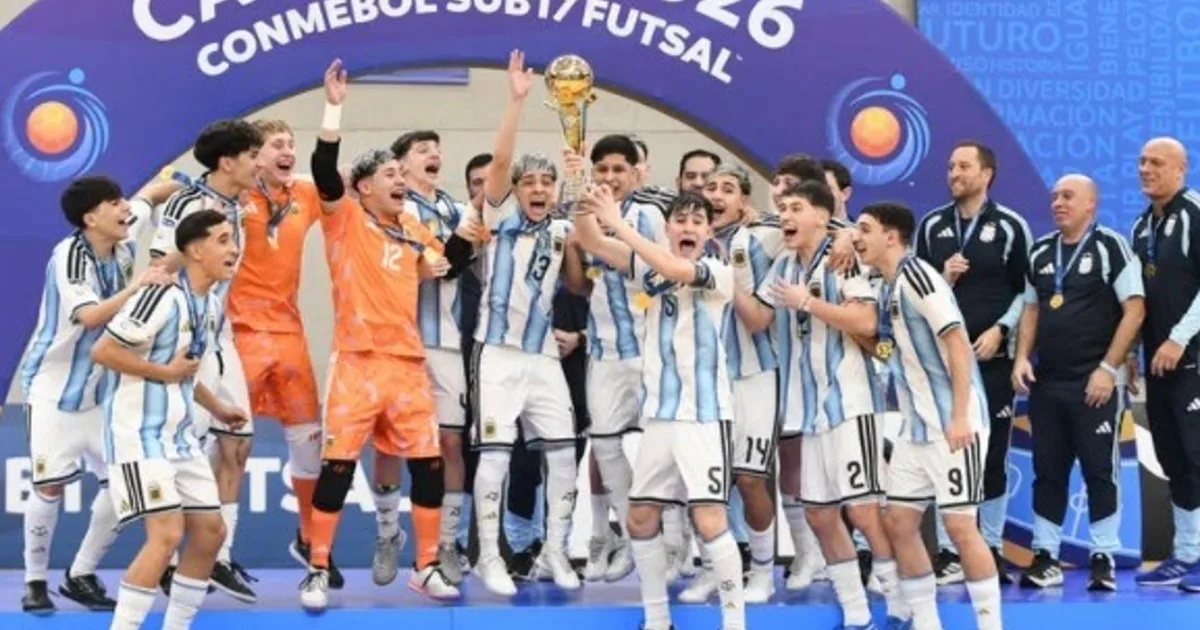 Argentina venció a Brasil y se consagró tricampeón del Sudamericano Sub 17 de Futsal