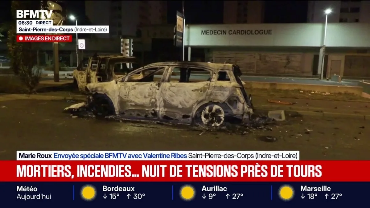 Saint-Pierre-des-Corps: des tensions après une collision entre un motard et une voiture de police