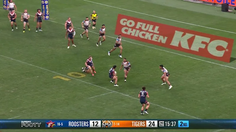 Toia's slick right-foot step starts Roosters charge