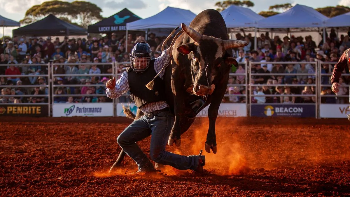 Coolgardie Outback Festival draws record-breaking crowd for biggest rodeo in WA