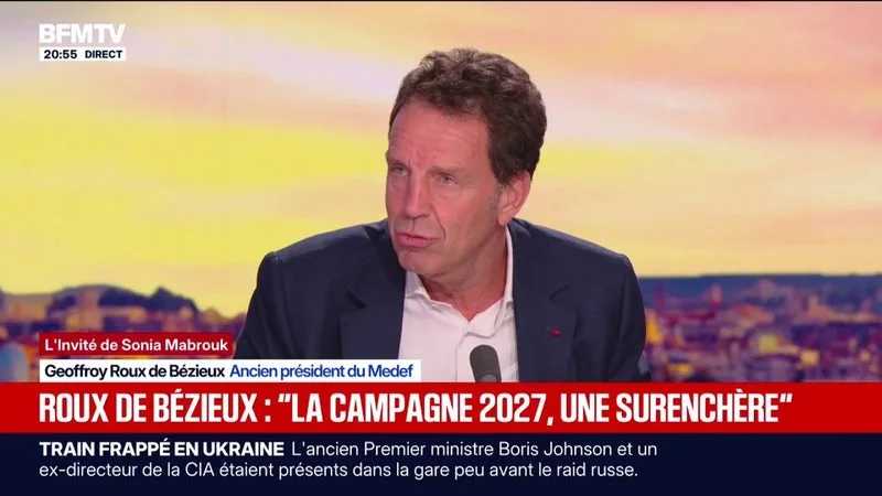 Présidentielle 2027: "La campagne est une surenchère", assure Geoffroy Roux de Bézieux, ancien président du Medef