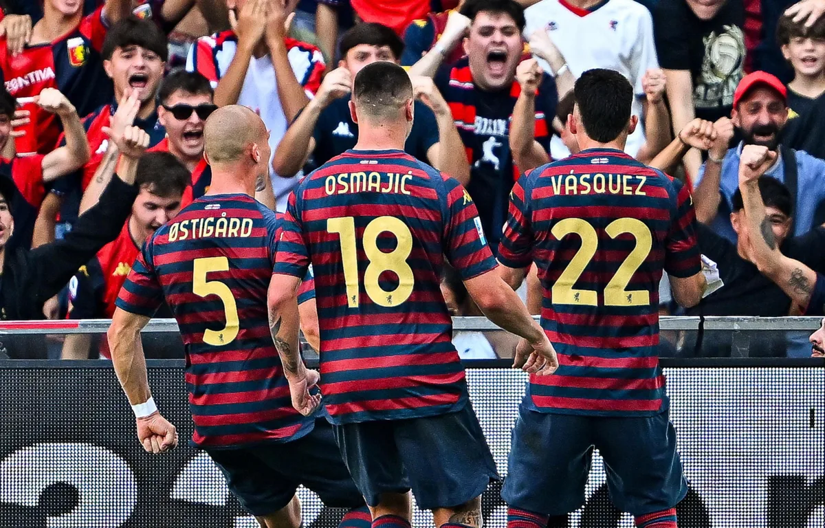Johan Vásquez marca y es expulsado: Genoa rescata empate ante Frosinone