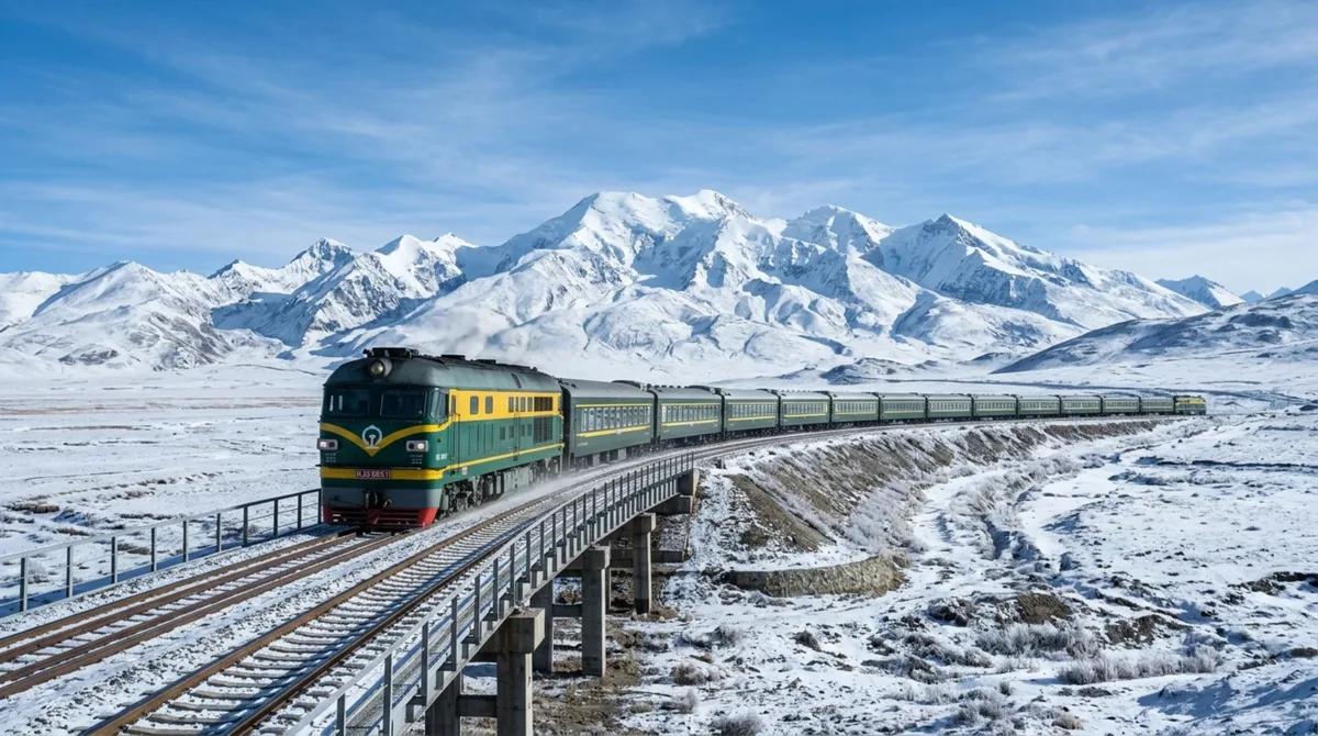 A ferrovia nas nuvens construída a mais de 5.000 metros onde os passageiros recebem oxigênio para atravessar o teto do mundo