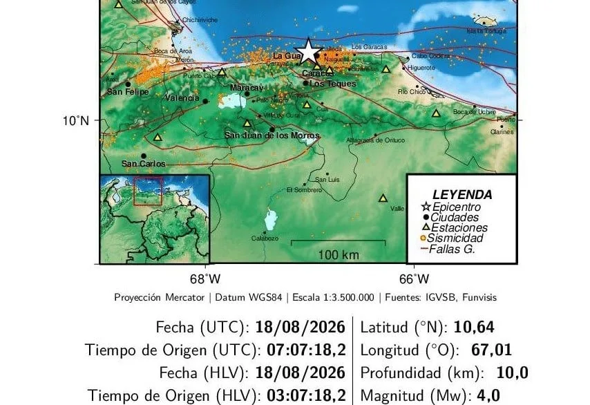 Nuevo sismo en Caracas y La Guaira: “Tembló muy fuerte”
