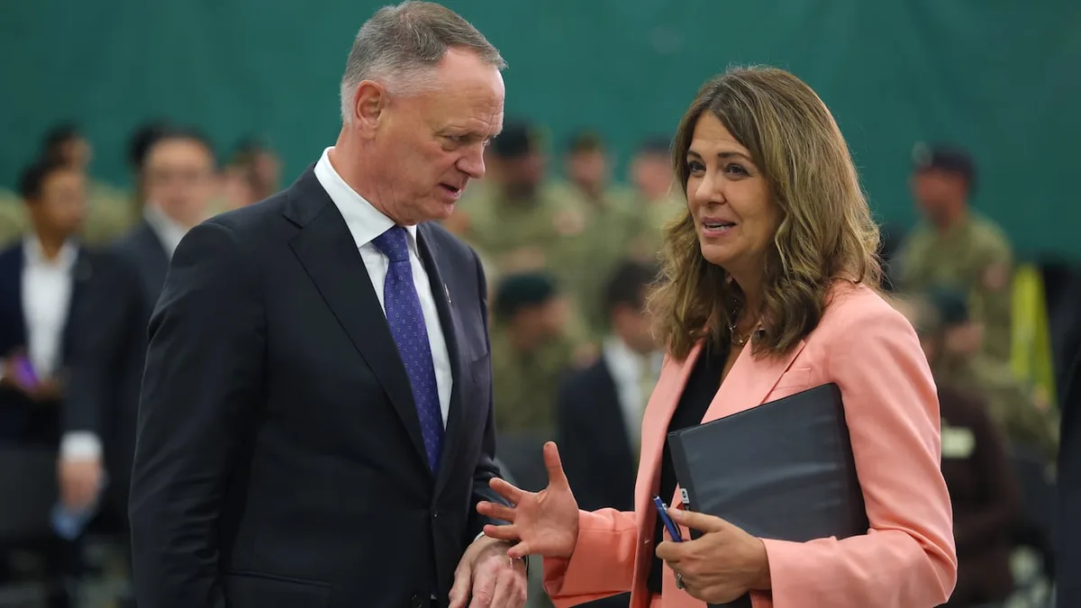 Federal defence minister McGuinty delivers pro-Canada message in Alberta, highlights $8B in funding