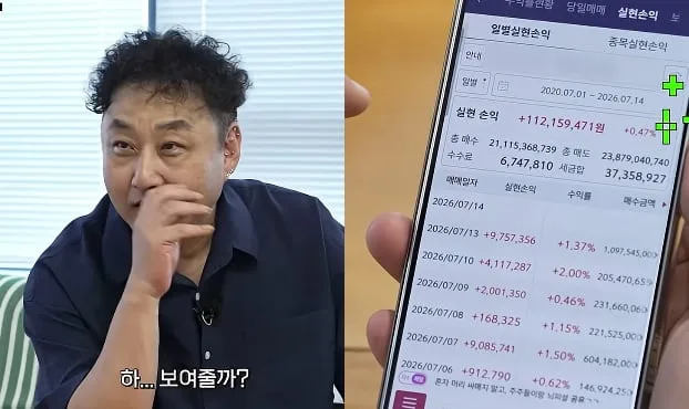 김수용, '상위1%' 주식 계좌 깠다..매도액만 239억→6년간 '1억' 수익[핫피플]