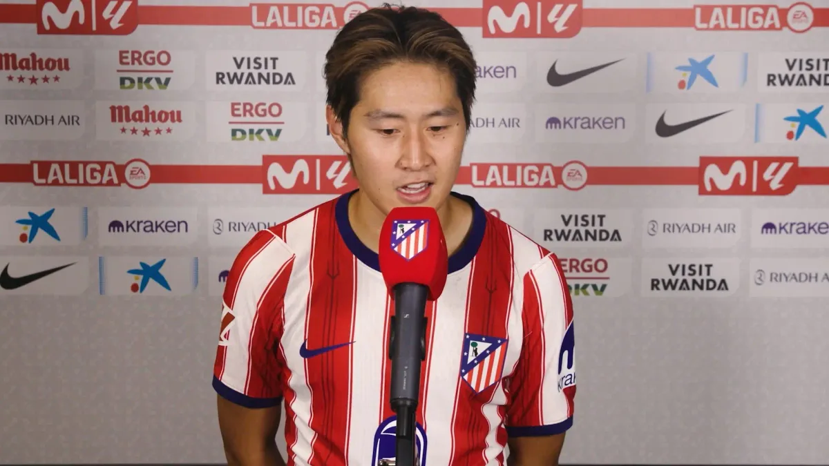 Lee Kang-in celebra primeiro gol pelo Atletico de Madrid