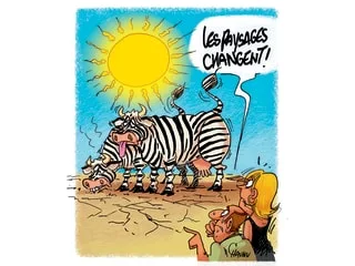Le dessin de Chaunu : avec les vagues de chaleur successives, la biodiversité mise à rude épreuve