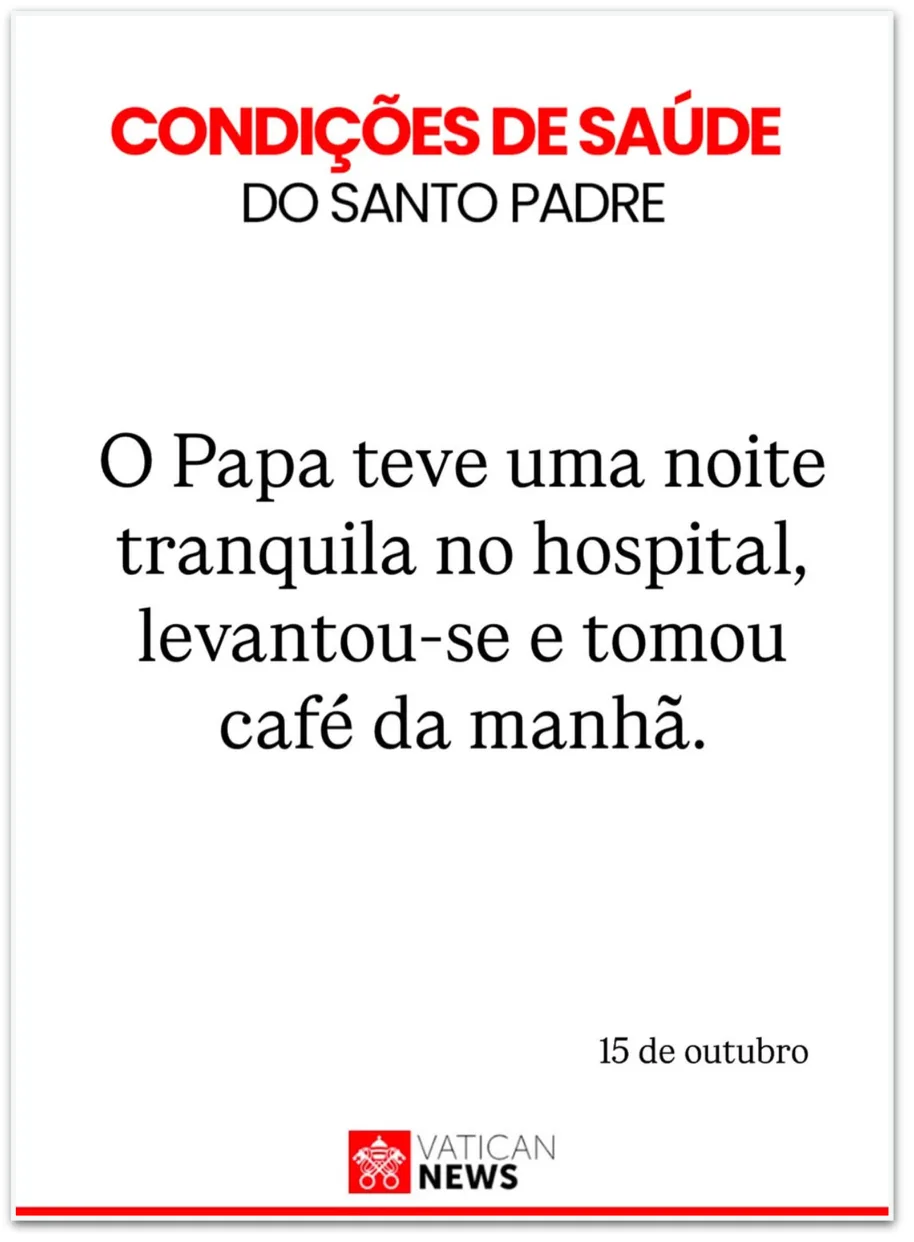 Papa volta a celebrar missa do hospital após cirurgia no pulmão