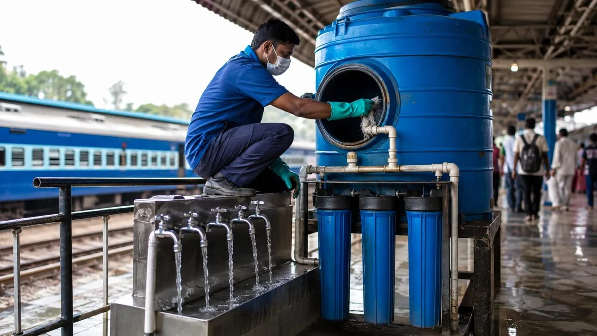 Indian Railways launches special drive to clean drinking water tanks, filters at stations