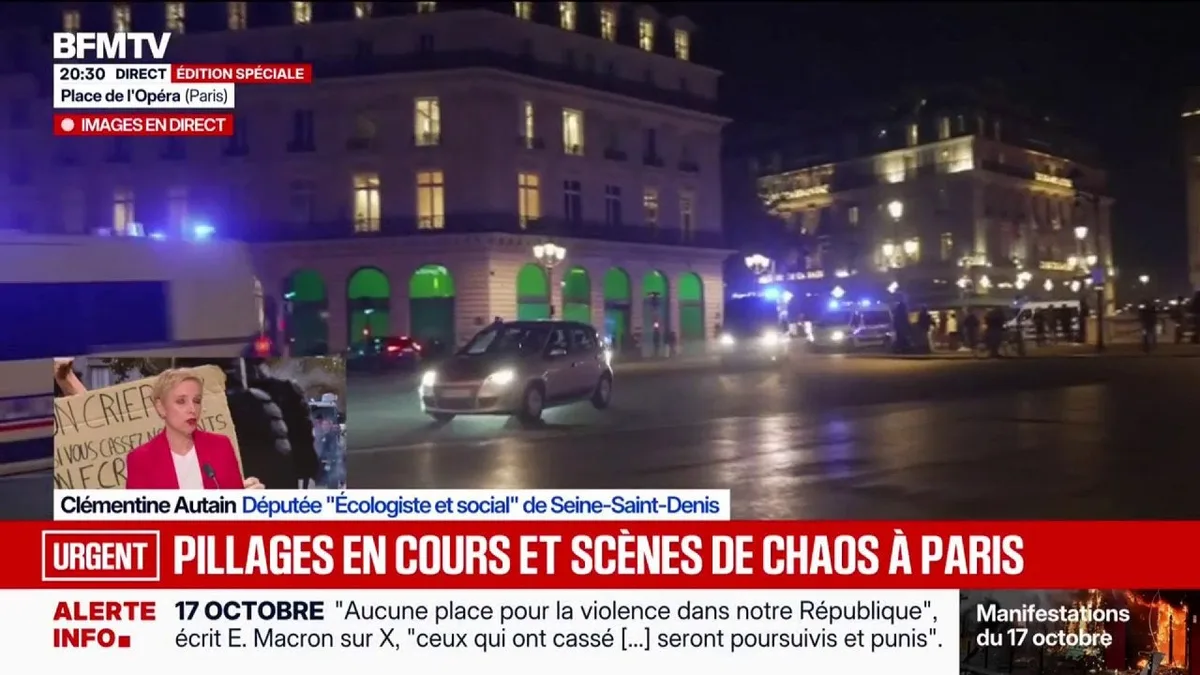 Mobilisations du 17 octobre: "Nous avons un pouvoir qui aujourd'hui ne s'est pas répondre autrement que par la brutalité", dénonce Clémentine Autain, députée Écologiste et Social