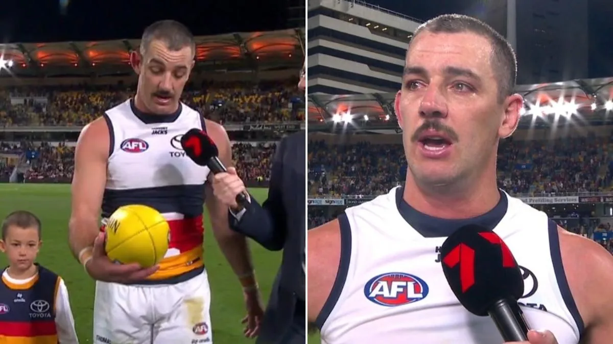 Taylor Walker departs AFL in tears after Brisbane rival Dayne Zorko’s ‘kind gesture’ to deliver match ball