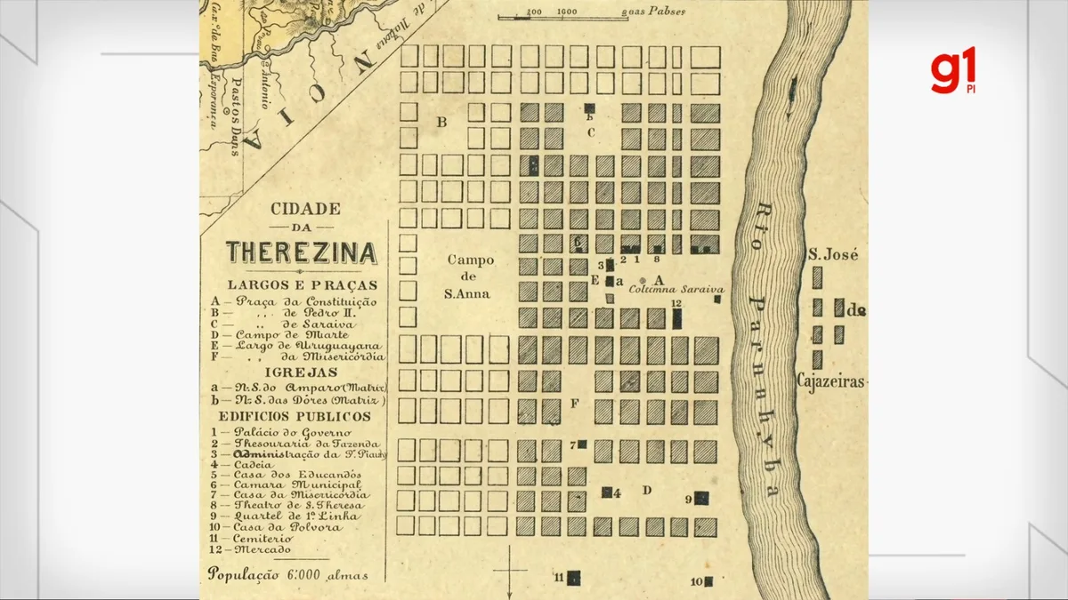 Primeira capital planejada do Brasil, Teresina completa 174 anos; conheça projeto urbano em formato de ‘tabuleiro de xadrez'