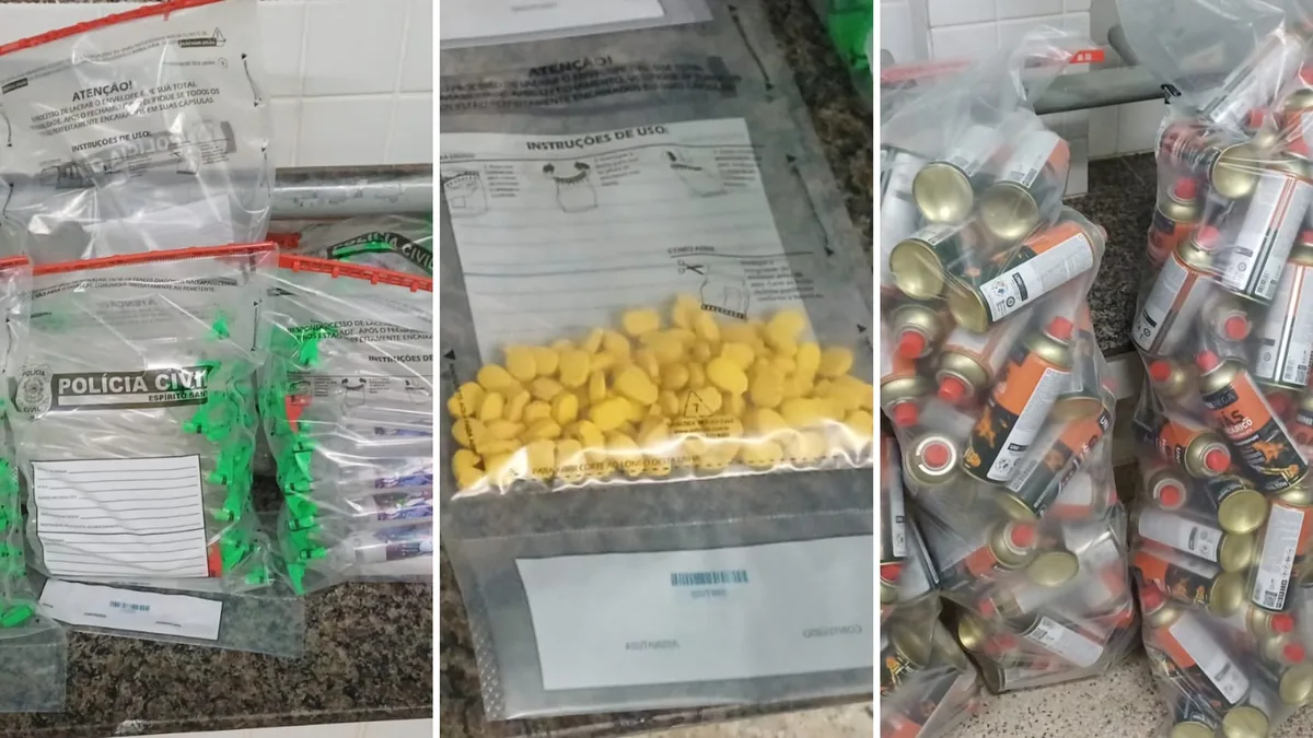 Droga 'abacaxizinho' e mil frascos de lança-perfume são encontrados em carro na BR-101, no ES